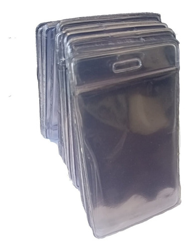Imagem 1 de 1 de Porta Crachá Rígido Transparente Vertical - 100 Unidades