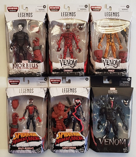 Marvel Legends Venom Wave 1 Set De 6 Figuras Venompool Baf