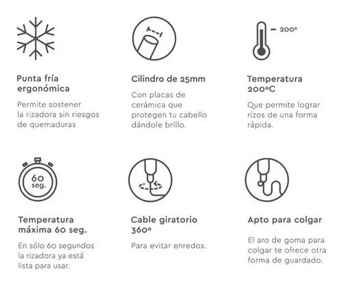 Imagen 4 de 4 de Buclera Rizadora De Pelo Soft Touch Beauty Pampita 200ºc