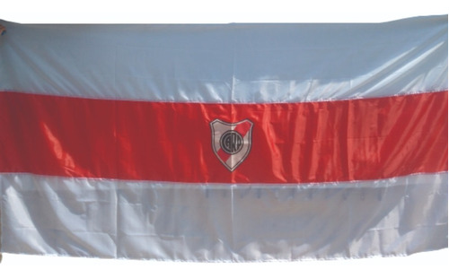 Bandera River Plate Enorme 4 Metros  Con Escudo