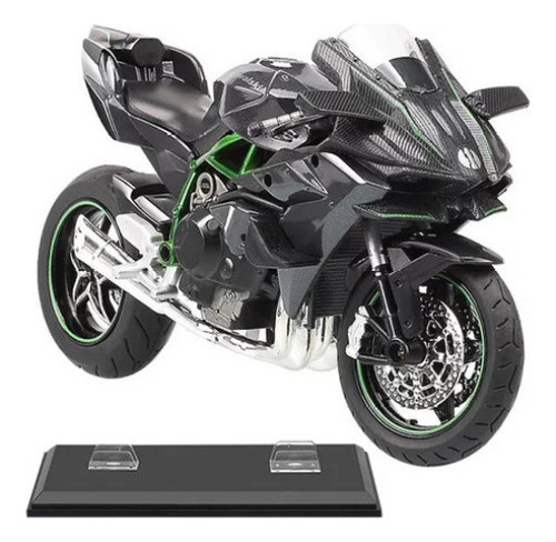 Ninja H2r Miniatura Metal Moto Con Luces Y Sonido