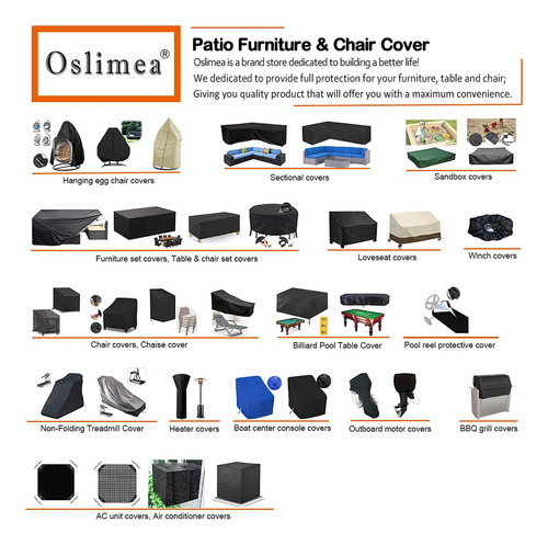 Oslimea Funda De Sofá Modular En Forma De V Para Patio Fund