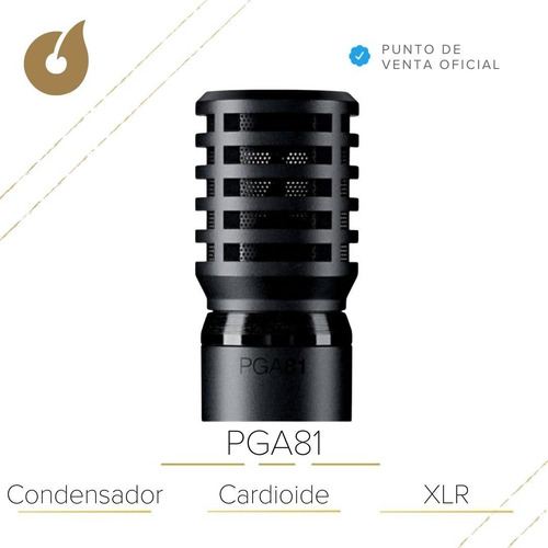 Imagen 3 de 10 de Micrófono Condensador Shure Pga81 Cardioide Para Instrumento