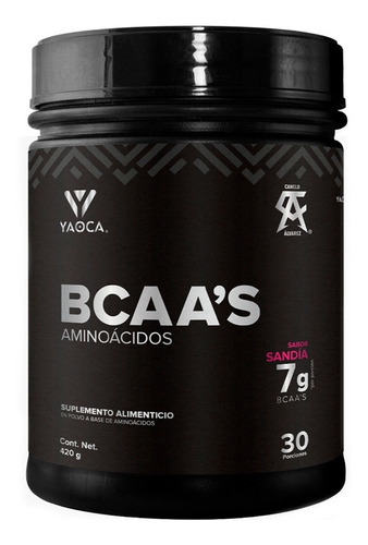 Yaoca Suplemento En Polvo Bcaa's Aminoacidos + Vit B6 420g Sabor Sandía