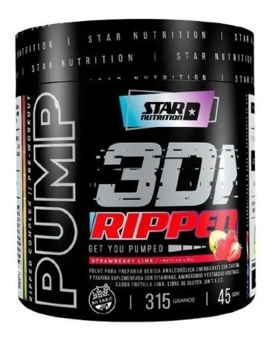 Pump 3d Ripped X 315g Varios Sabores - Star Nutrition