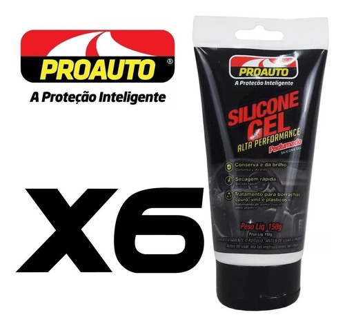 Silicone Em Gel Alta Performance Perfumado Proauto Kit 6 Und