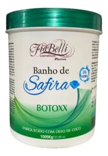 Btoxx Capilar Banho De Safira Fiobelli 0% Formol 1kg