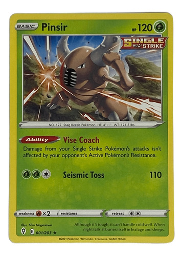 Pinsir Carta Pokémon Original Tcg Inglés