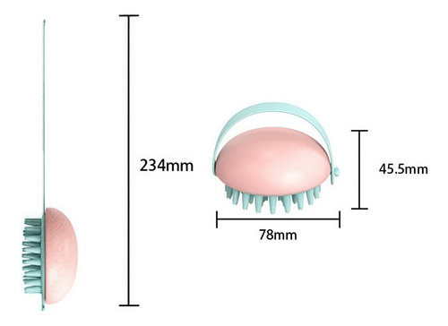 Cepillo De Masaje De Cabeza De Silicona Doméstico De 8 Pieza