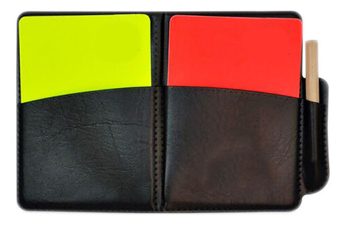 Tarjetas De Arbitro X2 Con Tarjeta Anotacion Y Lapiz Referee