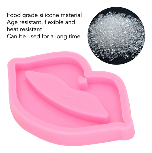 Moldes De Silicona Con Forma De Labios, 2 Piezas, Flexibles,