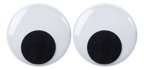 Ojos Saltones Gigantes  - Set De 2, Negro, Blanco, 7  Diámet