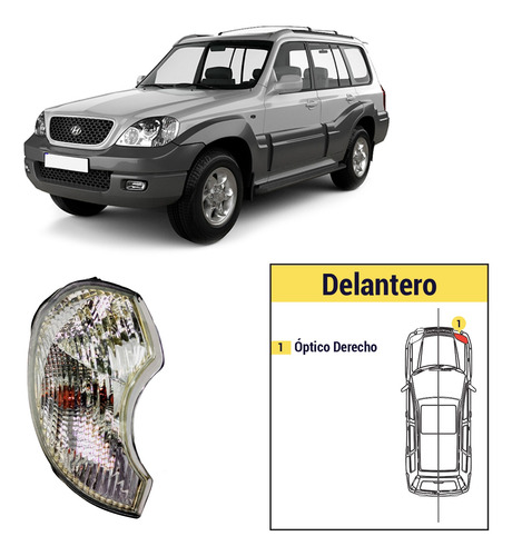 Óptico Exterior Derecho Hyundai Terracan 2004