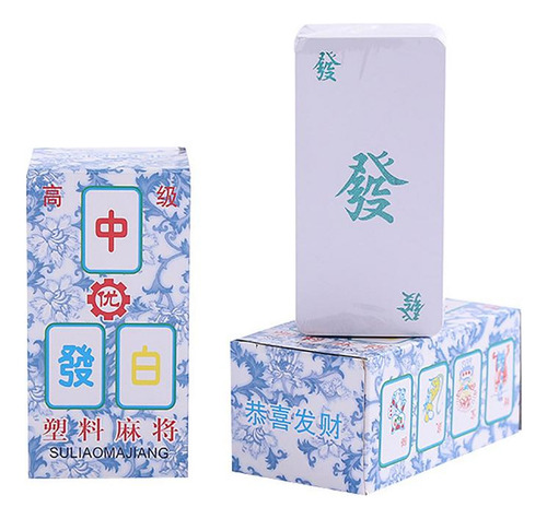 Juego De 136 Hojas/juego De Cartas De Mahjong Portátil