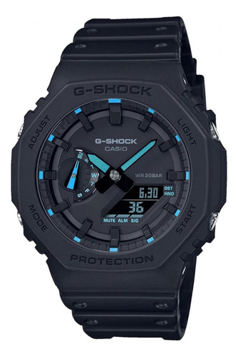 Casio Ga-2100-1a2er Blue Resin Digital Quartz Man Watch