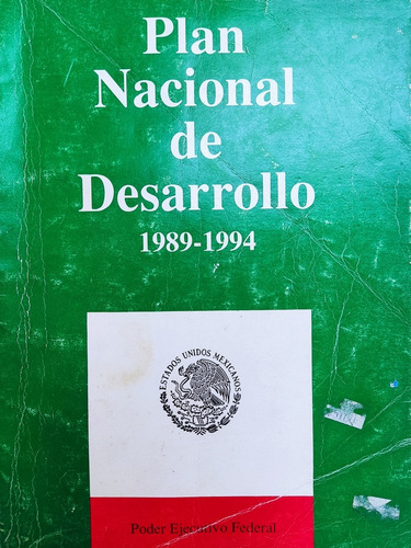 Libro Plan Nacional De Desarrollo, 1989-1994 167b9 (Usado)