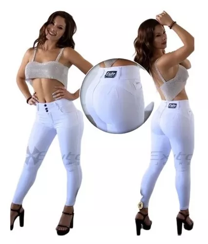 eterno Ir al circuito Voluntario Jeans Blanco Mujer | MercadoLibre 📦