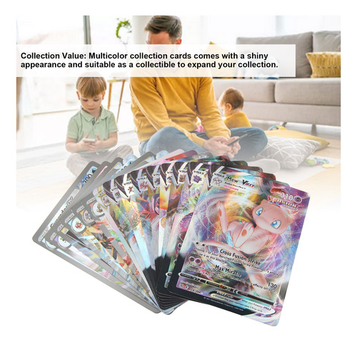 Juego De Tarjetas De Colección Brillantes De 100 Hojas, Colo
