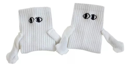 2 Pares Calcetines Con Manitas Y Ojos Magneticos Para Pareja
