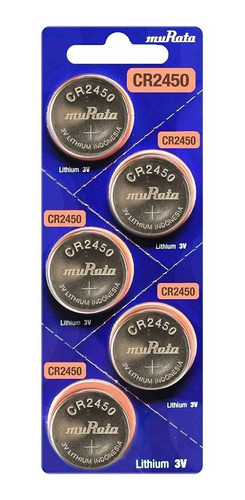 5 Baterías Pila Cr2450 Murata 3 Voltios 100 % Originales
