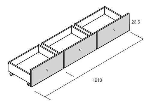 Imagen 1 de 7 de Cajones Bajo Cama Laqueados, Cama 1 Plaza. Domitorio Juvenil