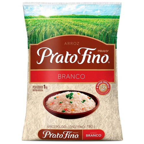 Imagem 1 de 1 de Arroz Polido Tipo 1 Prato Fino 1kg Prato Fino