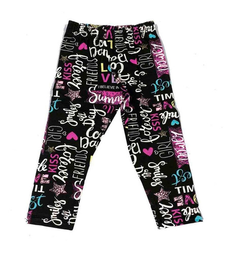 Imagem 3 de 10 de Kit 5 Calça Legging Infantil Menina Roupa Atacado