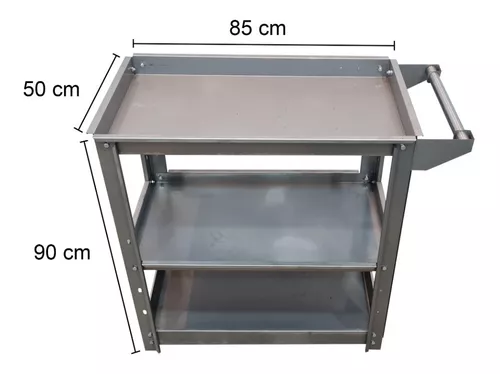 Carro de herramientas con 3 bandejas.