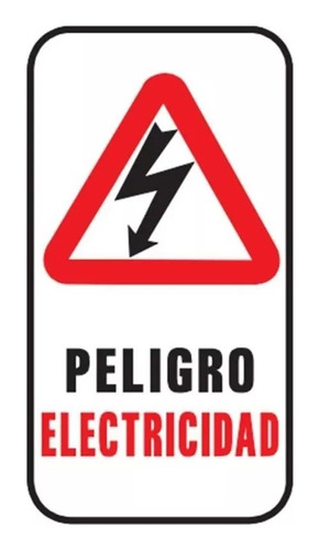 Cartel Peligro Electricidad 20x36 Cm Señalización Industrial