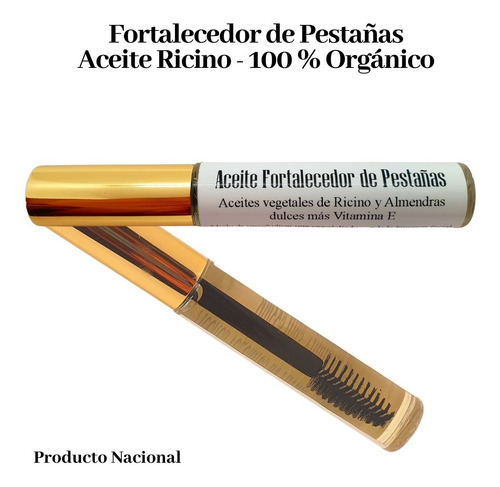 Imagen 3 de 3 de Aceite Ricino Almendras + Vitamina E Fortalecedor Pestañas