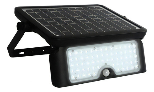 Lámpara Solar Led 10w Suburbana Batería Sensor Movimiento Color Negro Tecnolite 10solled32vcd65n