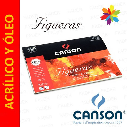 Block Canson Figueras 30x40 290grs Óleo/acrílico Barrio Nort