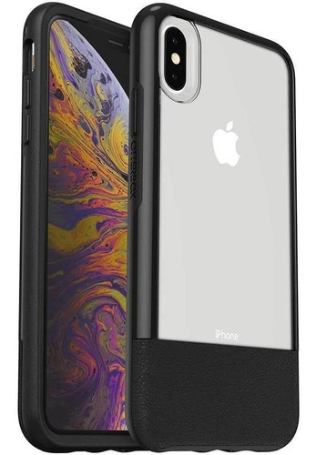 Funda Otterbox Clear Para iPhone XS Max Negro Brillante