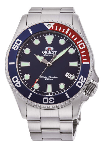 Orient Reloj Automtico De Acero Con Esfera Azul Zafiro Pepsi