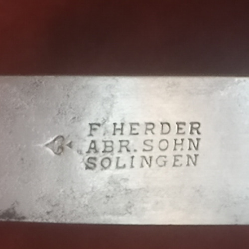 Cuchillo F.herder Solingen Antiguo Acero Al Carbono Grande 