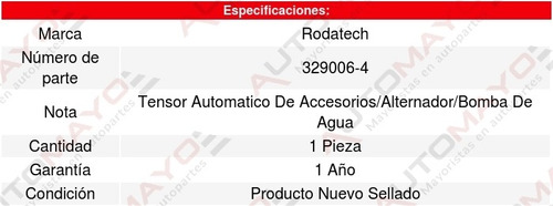 Tensor Accesorios Yukon 5.3l V8 00 Al 08 Rodatech 5629402