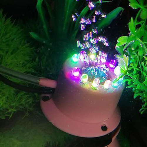 Luz Led Con Burbujas De Aire Para Acuario, Disco De Piedra