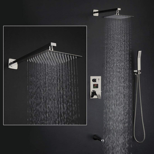Imagen 7 de 7 de 20cm Gran Cuadrada 304 De Acero Inoxidable Ducha De Spray
