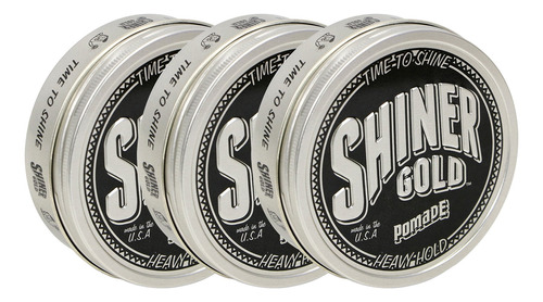 Shiner Gold Pomade Paquete De 3 Unidades De 4 Onzas