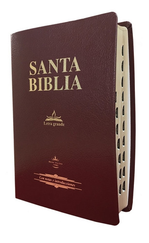 Biblia Letra Gigante Rvr1960 Imit Piel Vino Con Índice