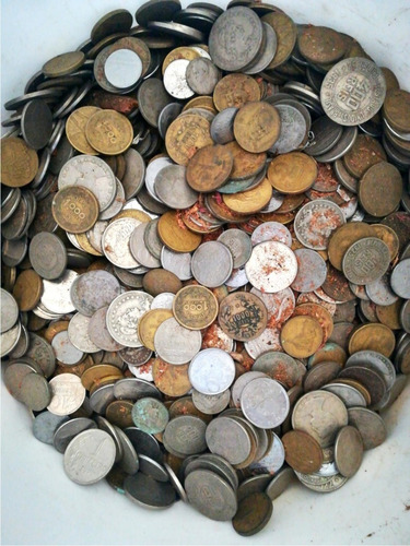 Imagem 5 de 10 de 500gr De Moedas Antigas Não Garimpadas. Raras.