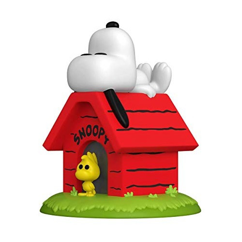 ¡funko Pop! Deluxe: Peanuts - Snoopy On Doghouse, Rojo