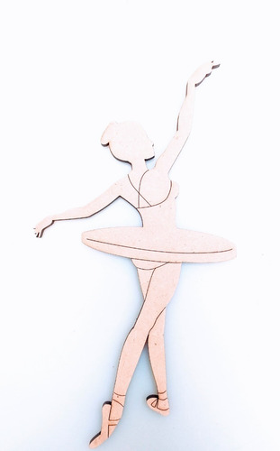 Souvenir Aplique Bailarinas Kit X 5 - Mdf / Fibrofacil