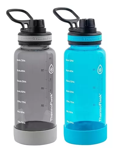 2Pz Botella Agua Acero Inoxidable y Tritan Antifugas Sin Bpa