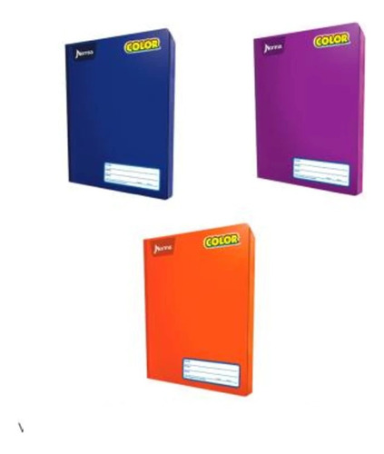 3 Cuadernos Norma Colors Francesa Cosido Cuadro Chico C 5 Color Multicolor