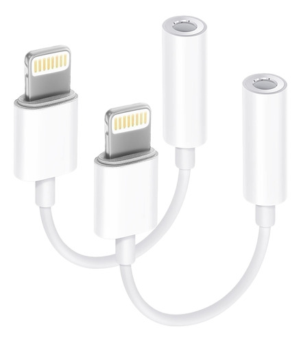 Paquete De 2 Adaptadores Lightning A Conector De Auriculares