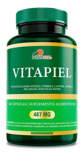 Vitapiel Fv Colageno + Biotina + Zinc 60cap 500mg. Pelo Piel