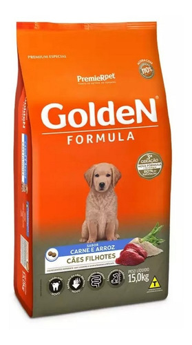 Ração Formula Cães Filhotes Carne E Arroz 15kg Golden