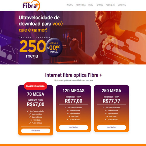 Site Provedor De Internet Script Php 7 Responsivo Com Admin