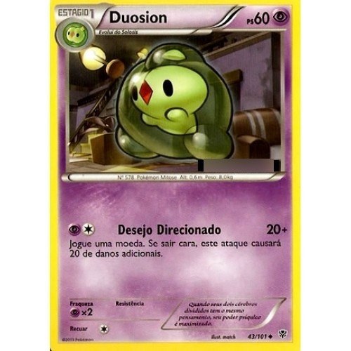 Duosion - Pokémon Psíquico Incomum 43/101- Pokemon Card Game